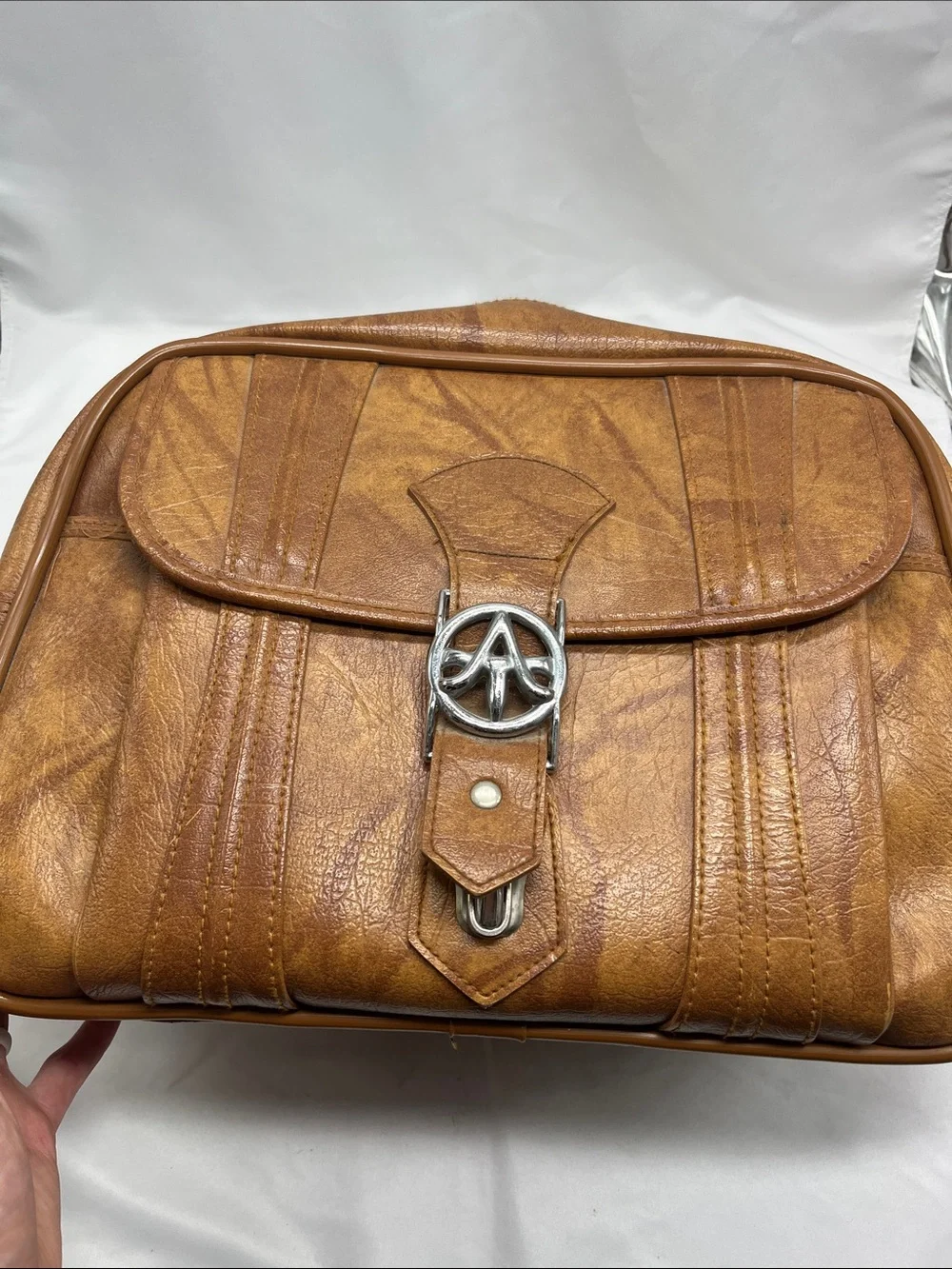 Vintage 1970s American Tourister Brown Shoulder Travel Bag